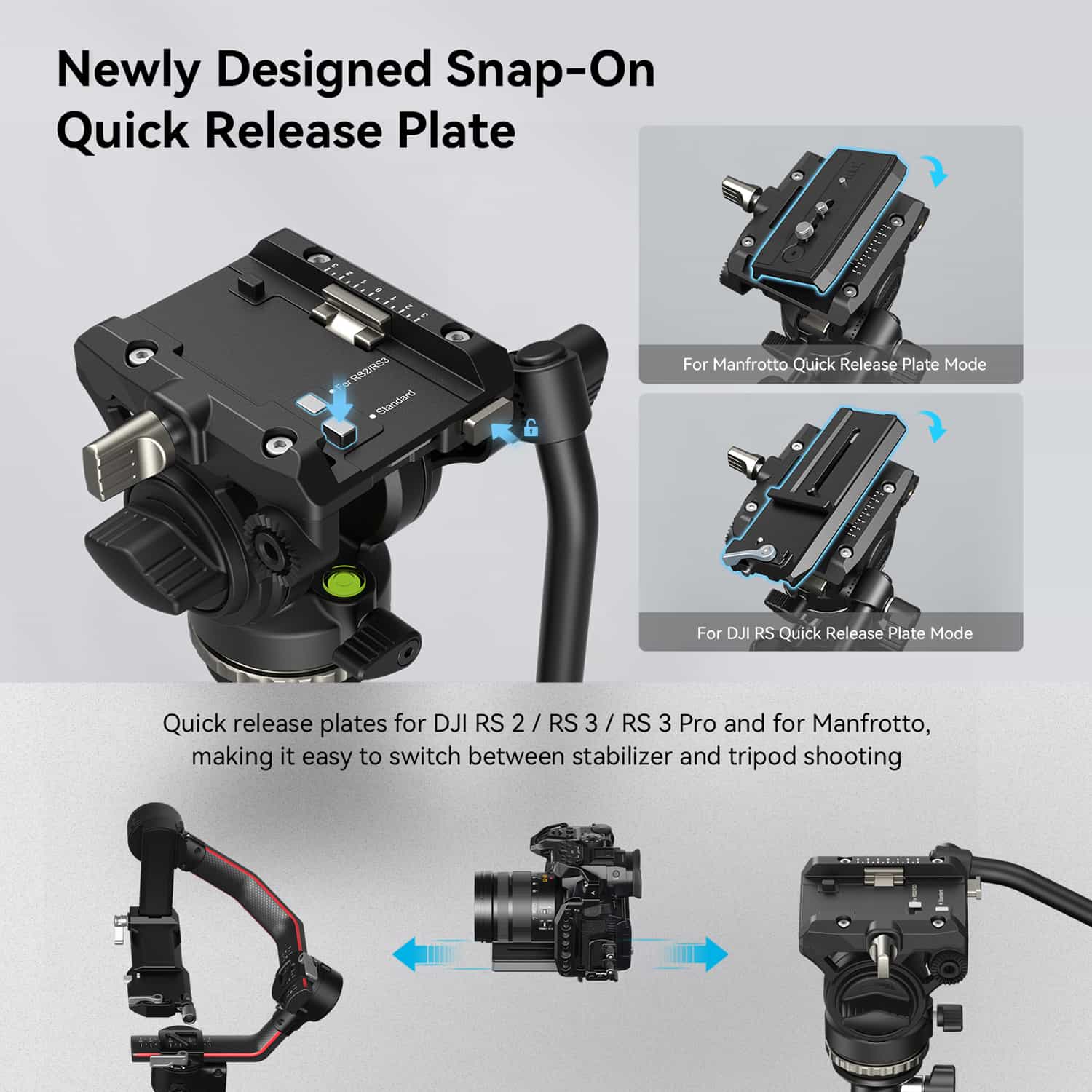 Smallrig (4475) CT-210 Video Fluid Head Tripod 6