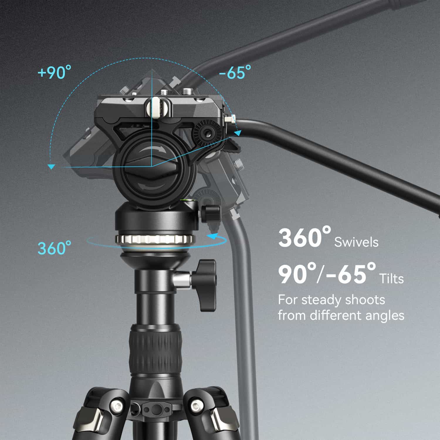 Smallrig (4475) CT-210 Video Fluid Head Tripod 7