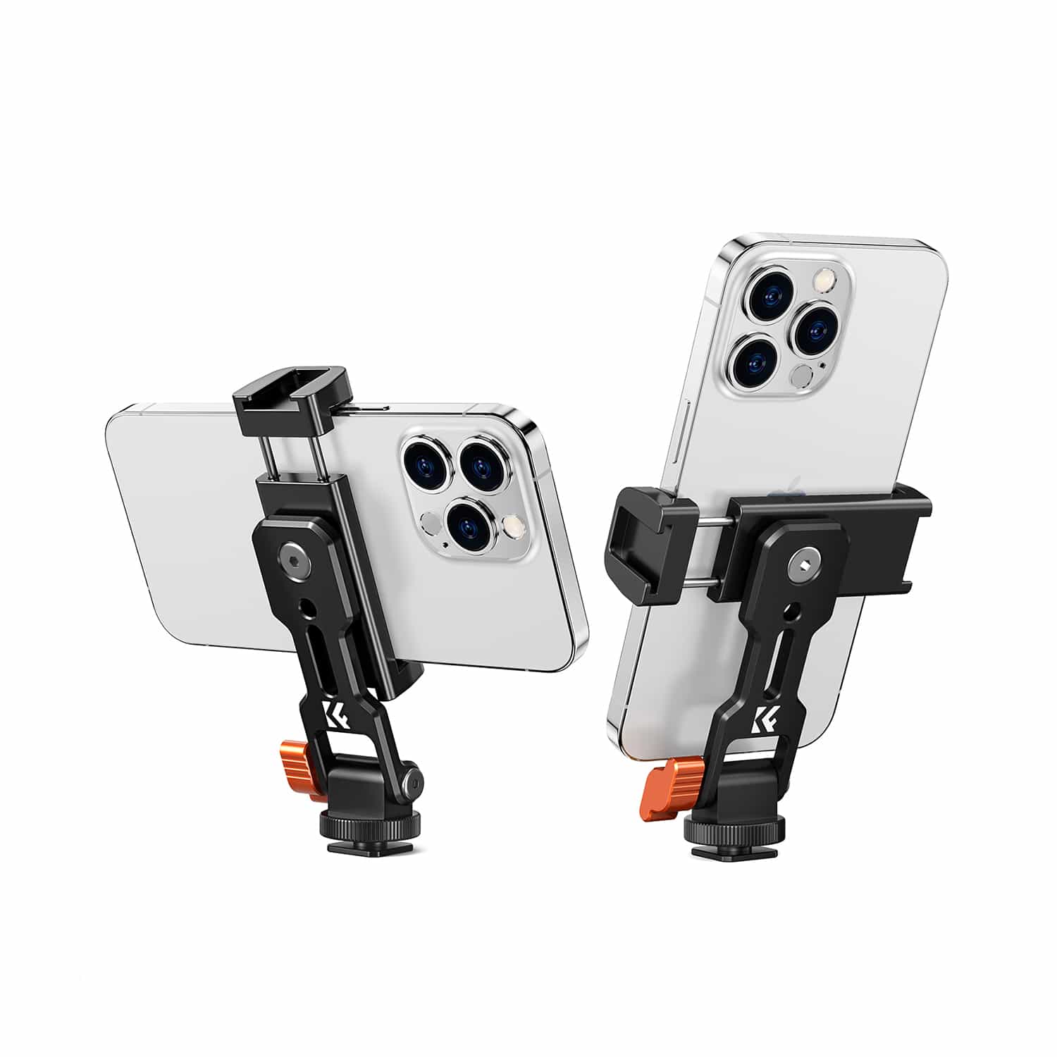 K&F Concept (KF31.094) Metal Phone Tripod Mount, Universal Smartphone Stand with 2 Cold Shoe Mount 1