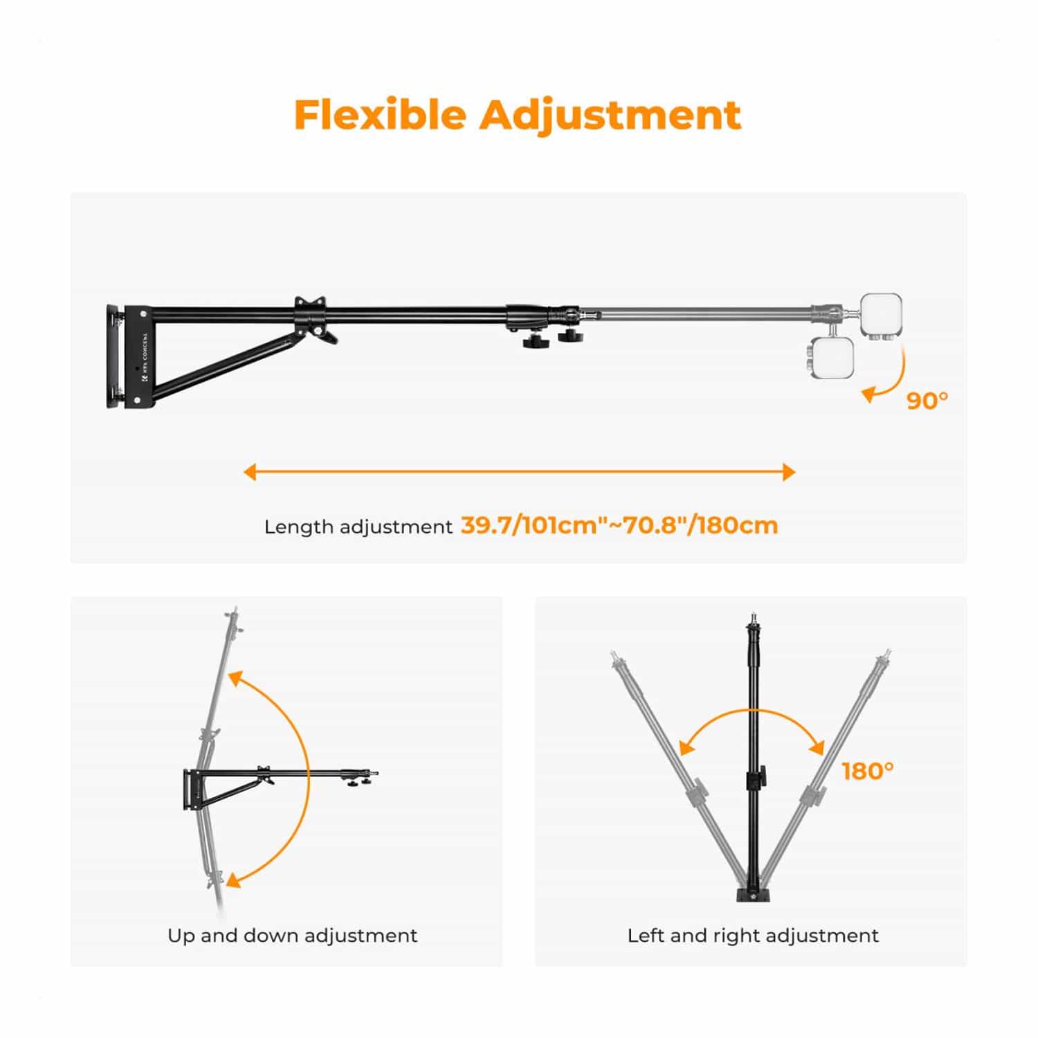 K&F Concept (KF34.049) Wall-Mounted Triangle Boom Arm 2