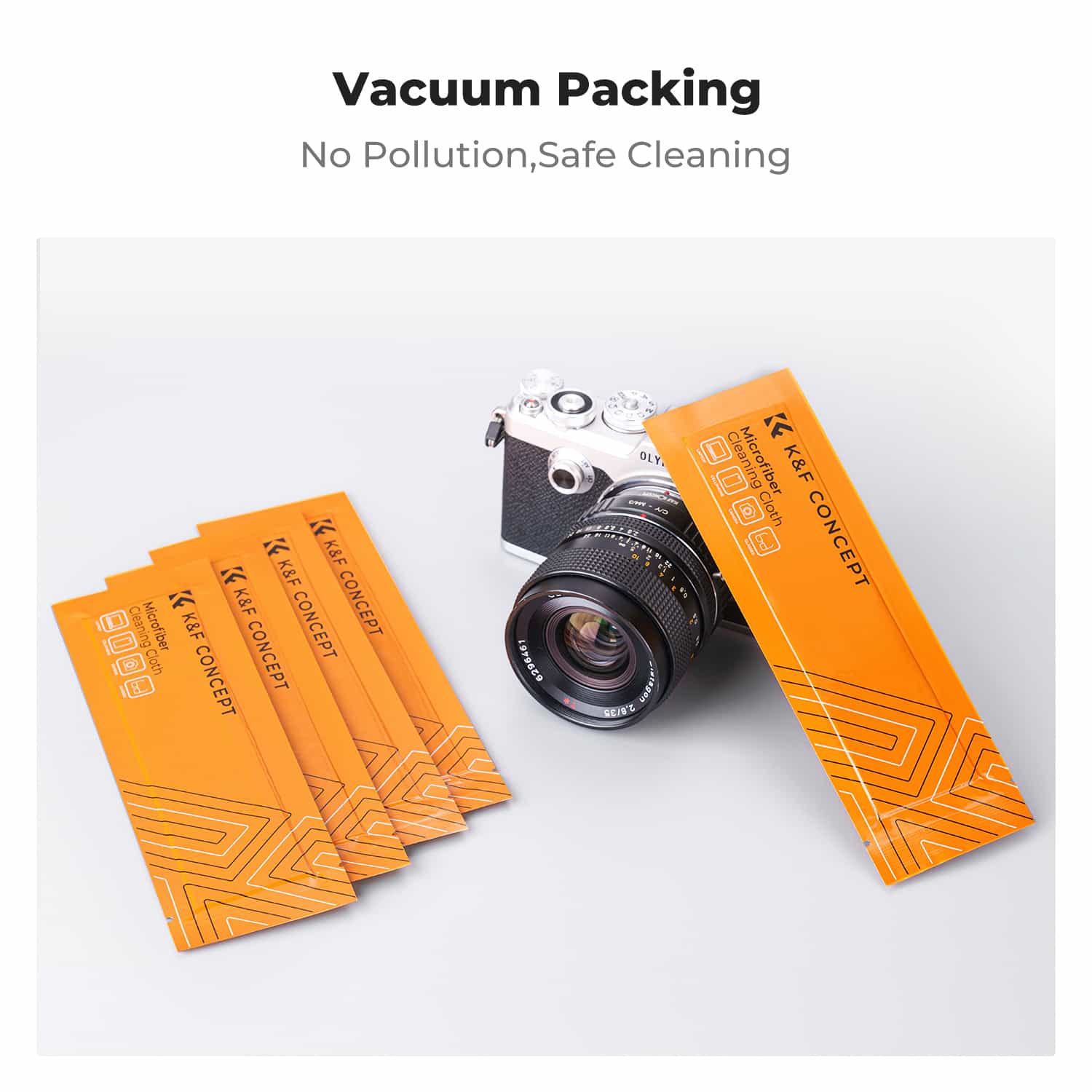 K&F Concept 10 Piece Pack Microfiber Cleaning Cloth Dust-Free White for Glass, Lenses, Phones, Screens 15*15cm 2