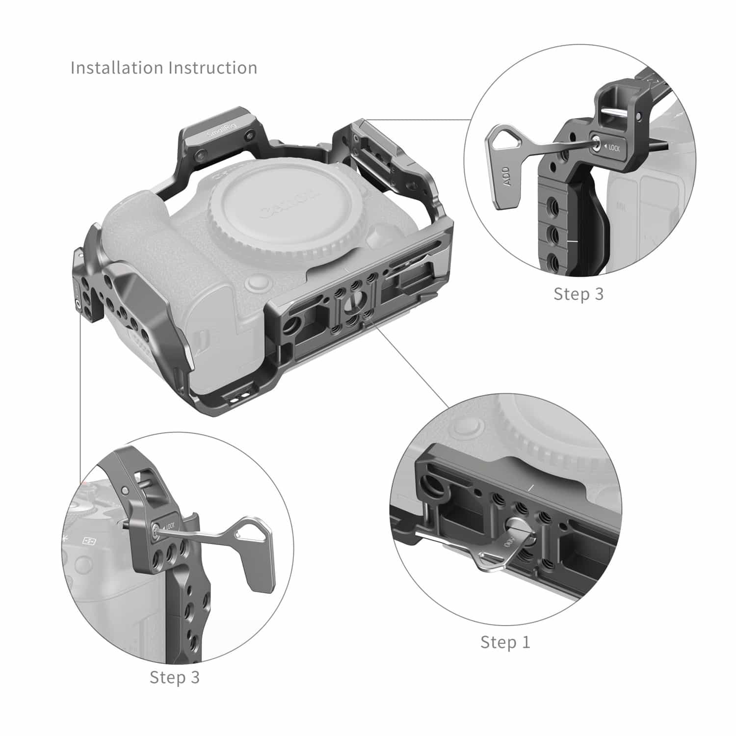 Smallrig (4977) HawkLock Quick Release Cage for Canon EOS R5 Mark II 3