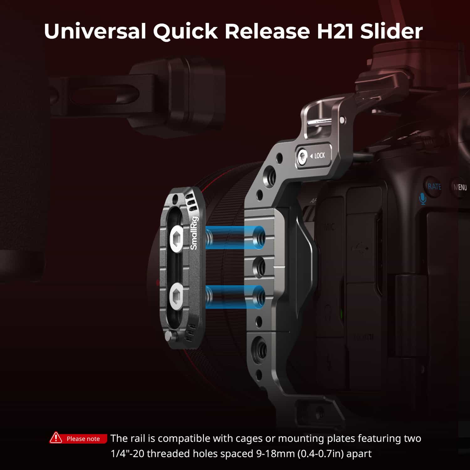 Smallrig (5633) HawkLock H21 Quick Release Side Handle with NATO Rail 6