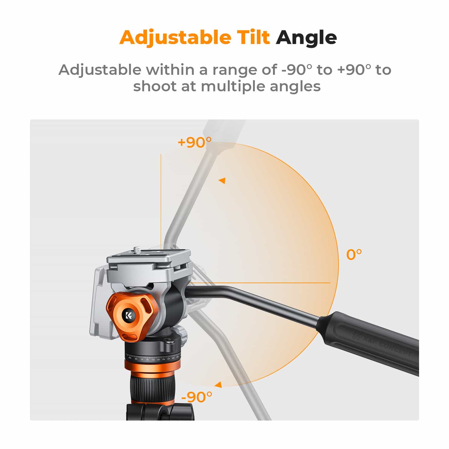 K&F Concept (KF31.087) Video Fluid Head Tripod Head 3