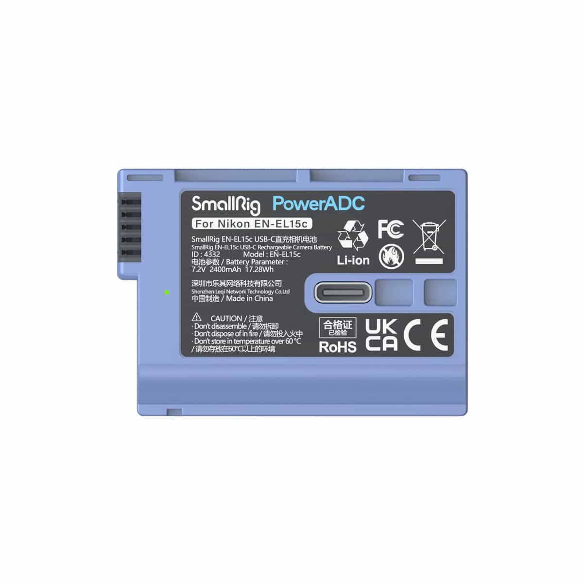Smallrig (4332) Nikon EN-EL15C USB-C Rechargeable Camera Battery 3
