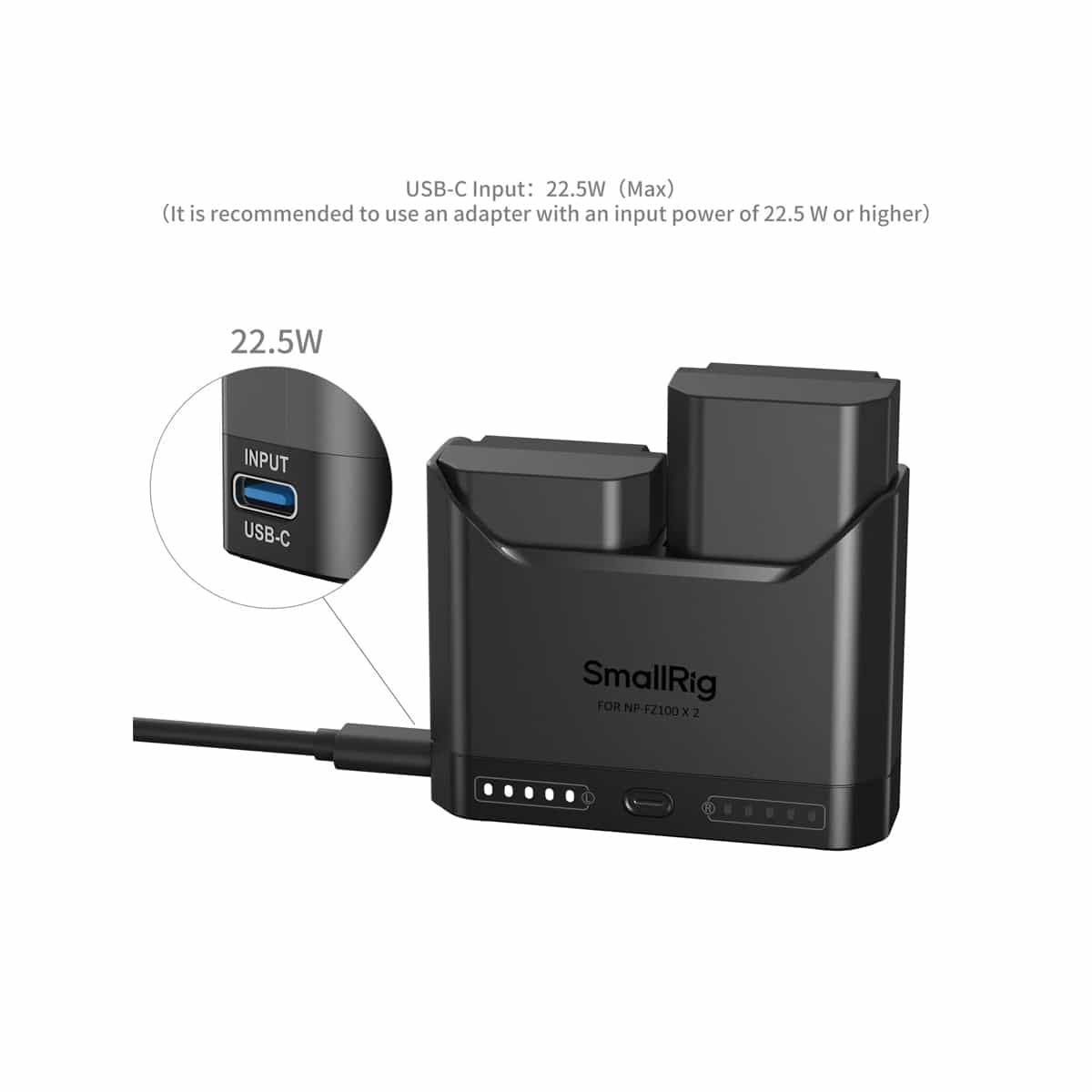 SmallRig (5483) Camera Battery and Charging Kit for NP-FZ100 4