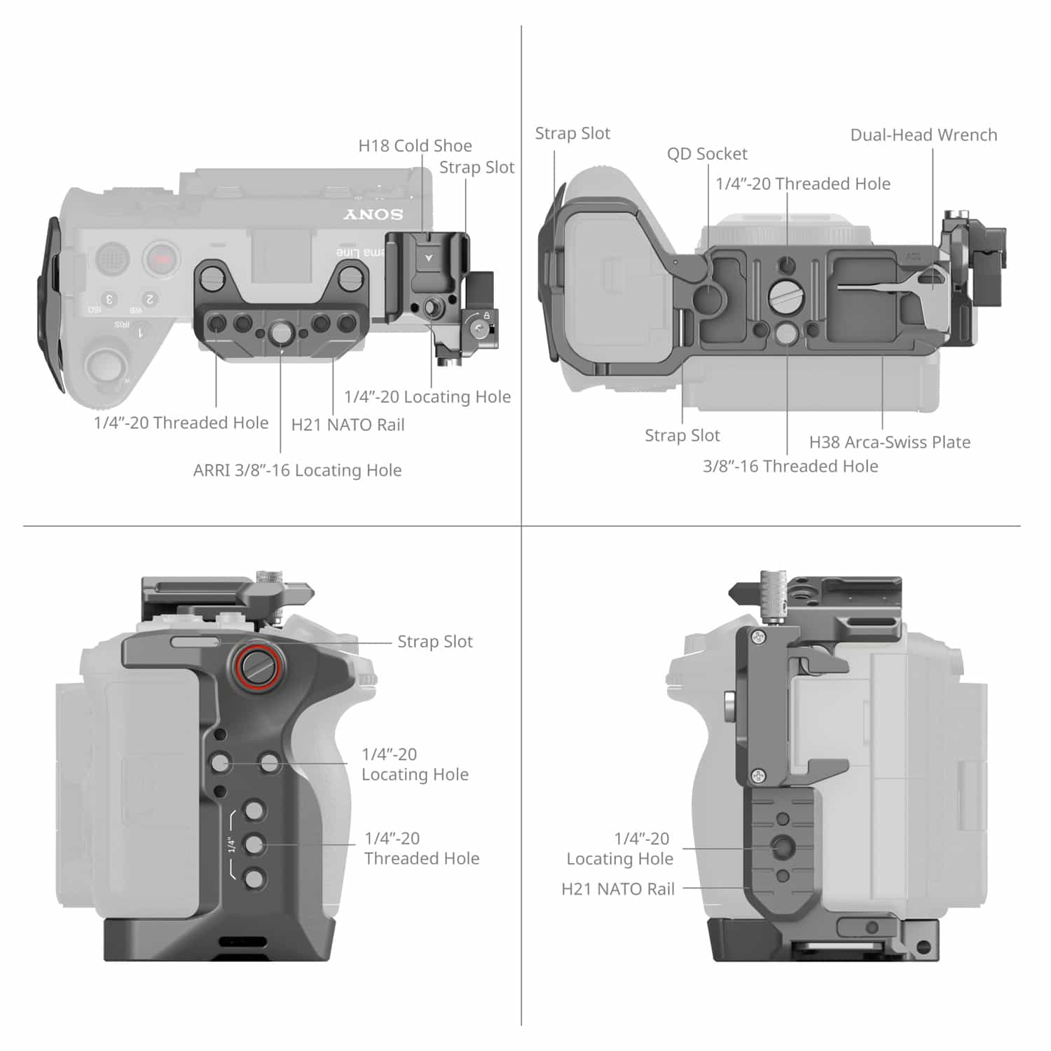 Smallrig (4771) HawkLock Quick Release Advanced Cage Kit for Sony FX3 / FX30 5
