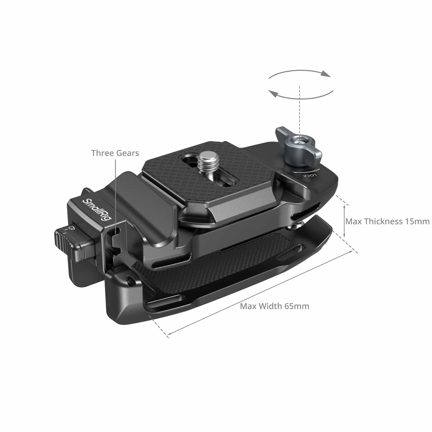 Smallrig (5053) Camera Clip with Quick Release Mount Plate Kit 6