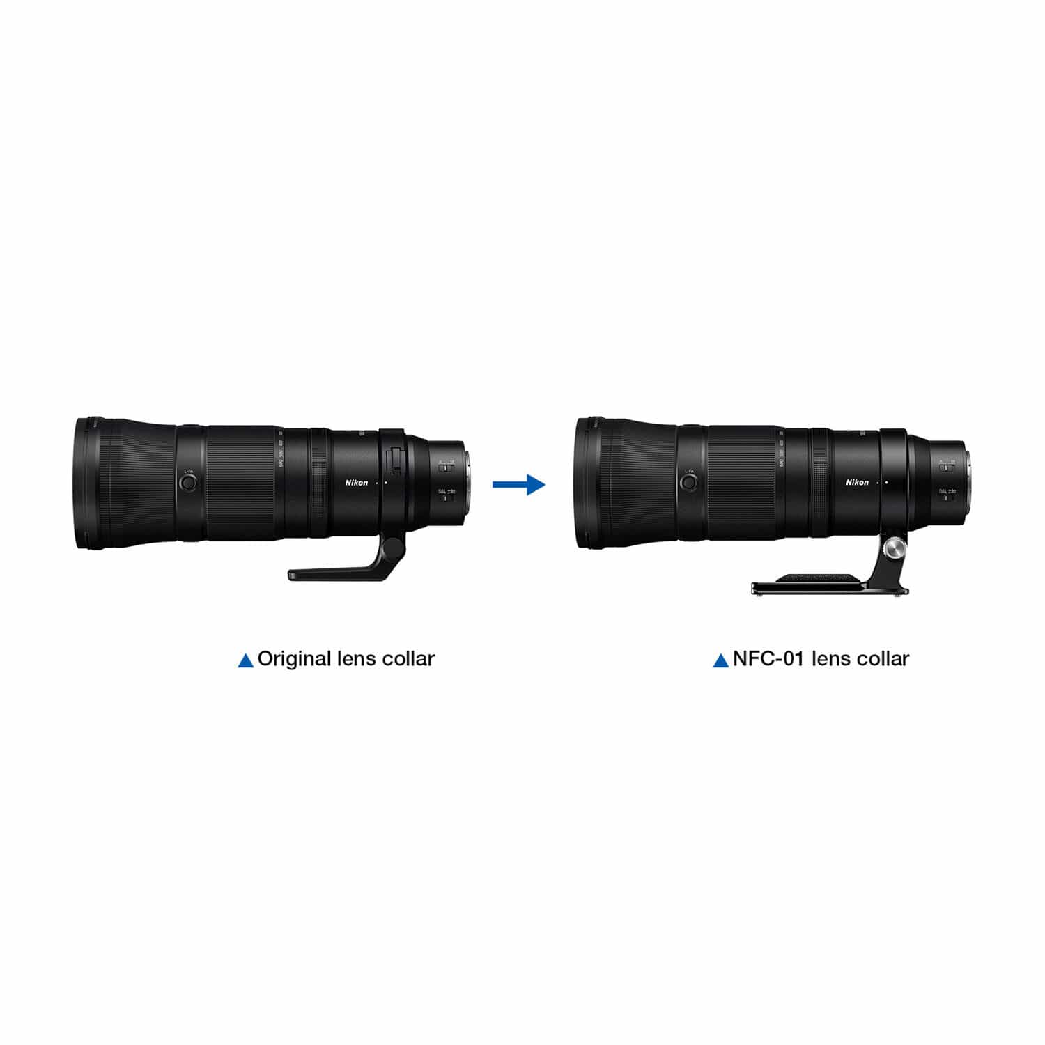 Leofoto NFC-01 Nikon 180-600MM F5.6-6.3 Arca-Swiss Tripod Collar 2