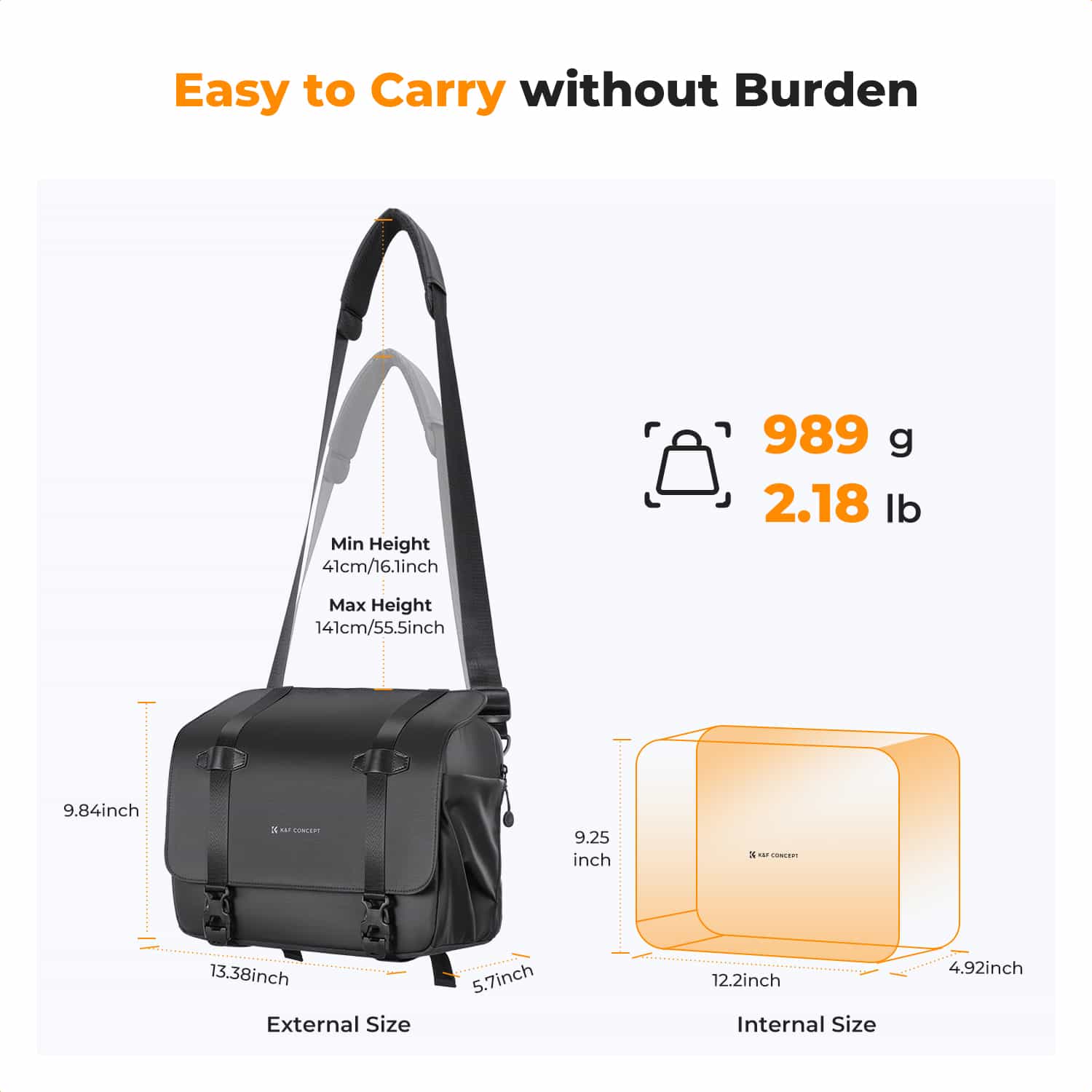 K&F Concept (KF13.163) 10L Camera Cross Body Sling Bag 6