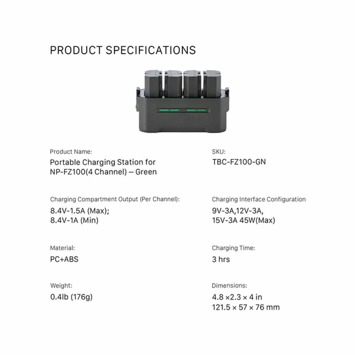 Tilta Portable Charging Station for Sony NP-FZ100 Batteries 6