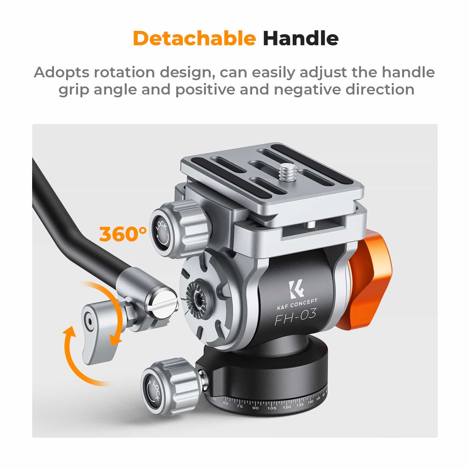 K&F Concept (KF31.087) Video Fluid Head Tripod Head 7