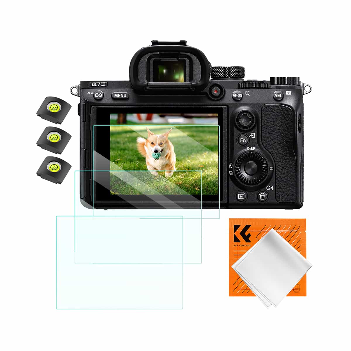 K&F Concept (SKU.2194) 3 Piece Pack Screen Protector for Sony A9, A7III, A7R II, 7II, 7S II, A9II, A7R III, A1, RX1R, RX1, RX10IV, A7C , A7S III, A7R IV, RX10 III, RX10 II, RX10, RX100 V, RX100 VA, RX100 IV, RX100II, RX100 1
