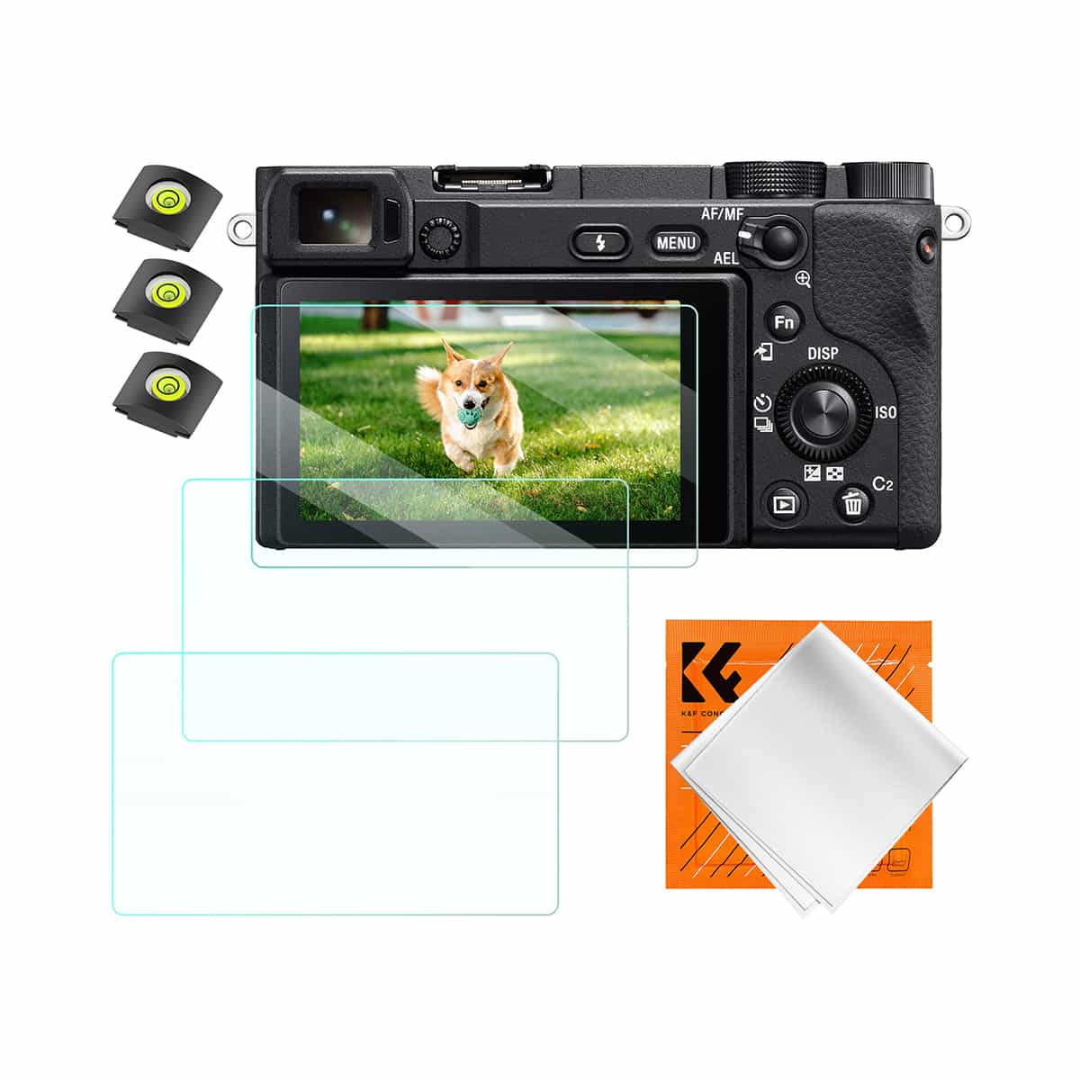 K&F Concept (SKU.2199) Screen Protector for Sony A6600, A6100, A6400, A6300, A6000, A5000, NEX 7, NEX 6, NEX 6L, NEX 5, NEX 3N 1
