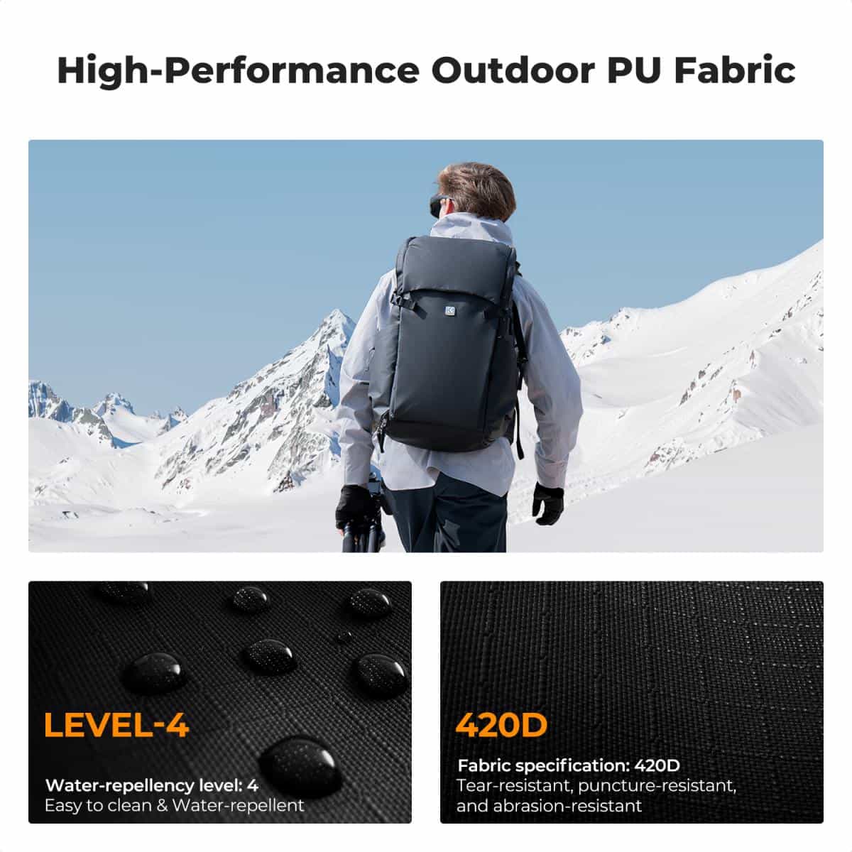 K&F Concept 30L Outdoor Adventure Camera Backpack (KF13.206V1) 3