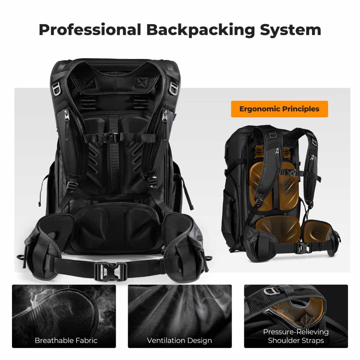 K&F Concept 30L Outdoor Adventure Camera Backpack (KF13.206V1) 4