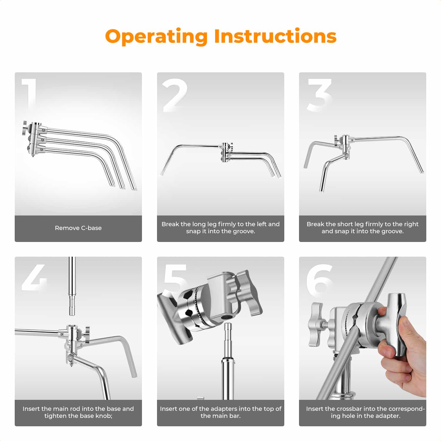 K&F Concept (KF34.037) Heavy Duty C Stand 3