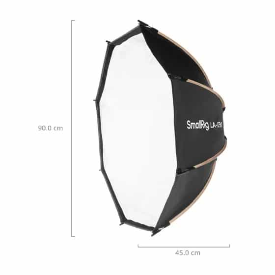 Smallrig (4633) LA-O90 Octagonal Softbox - Fabric Grid, Removeable Diffusers, Wide Compatibility 4
