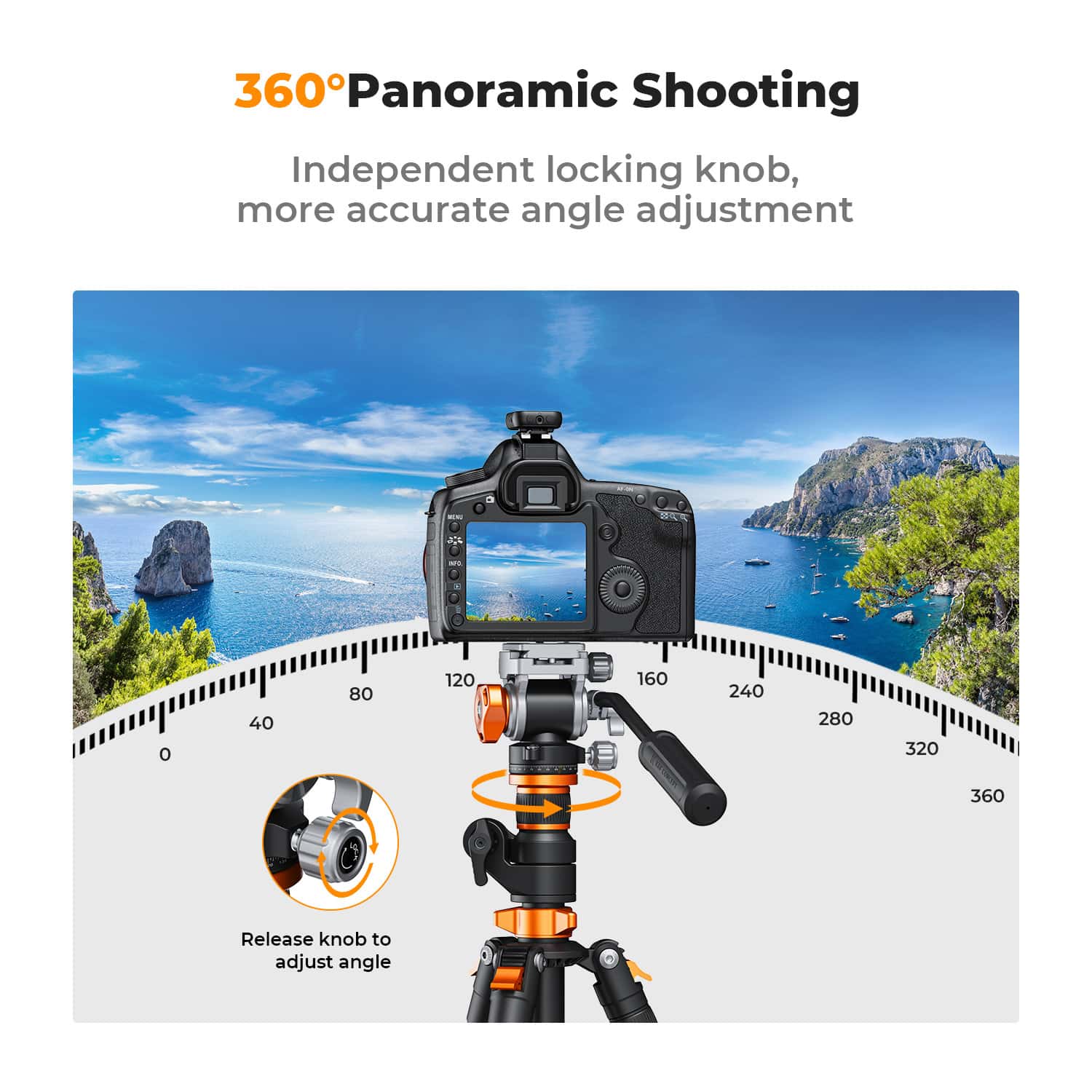 K&F Concept (KF31.087) Video Fluid Head Tripod Head view 4