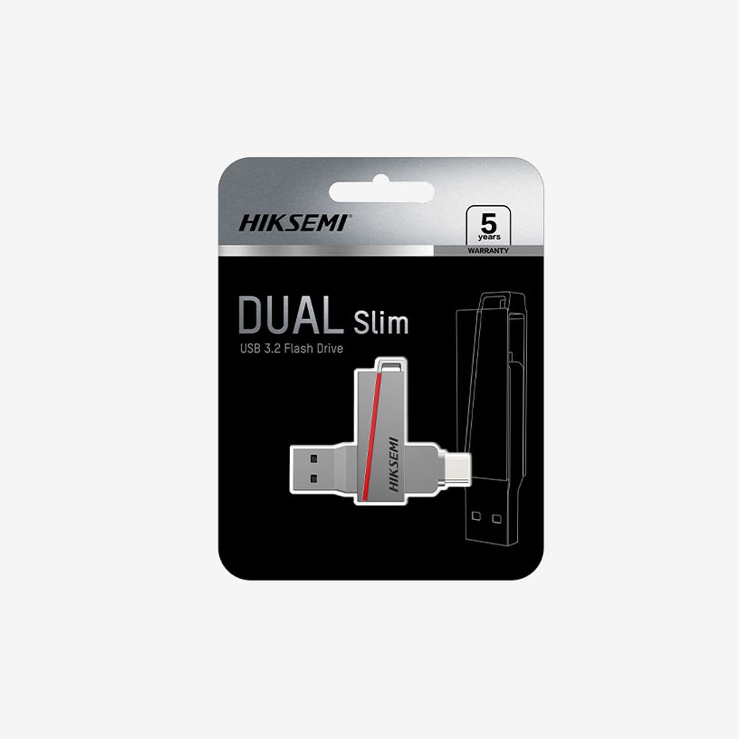HIKSEMI DUAL SLIM USB 3.2 Drive view 4