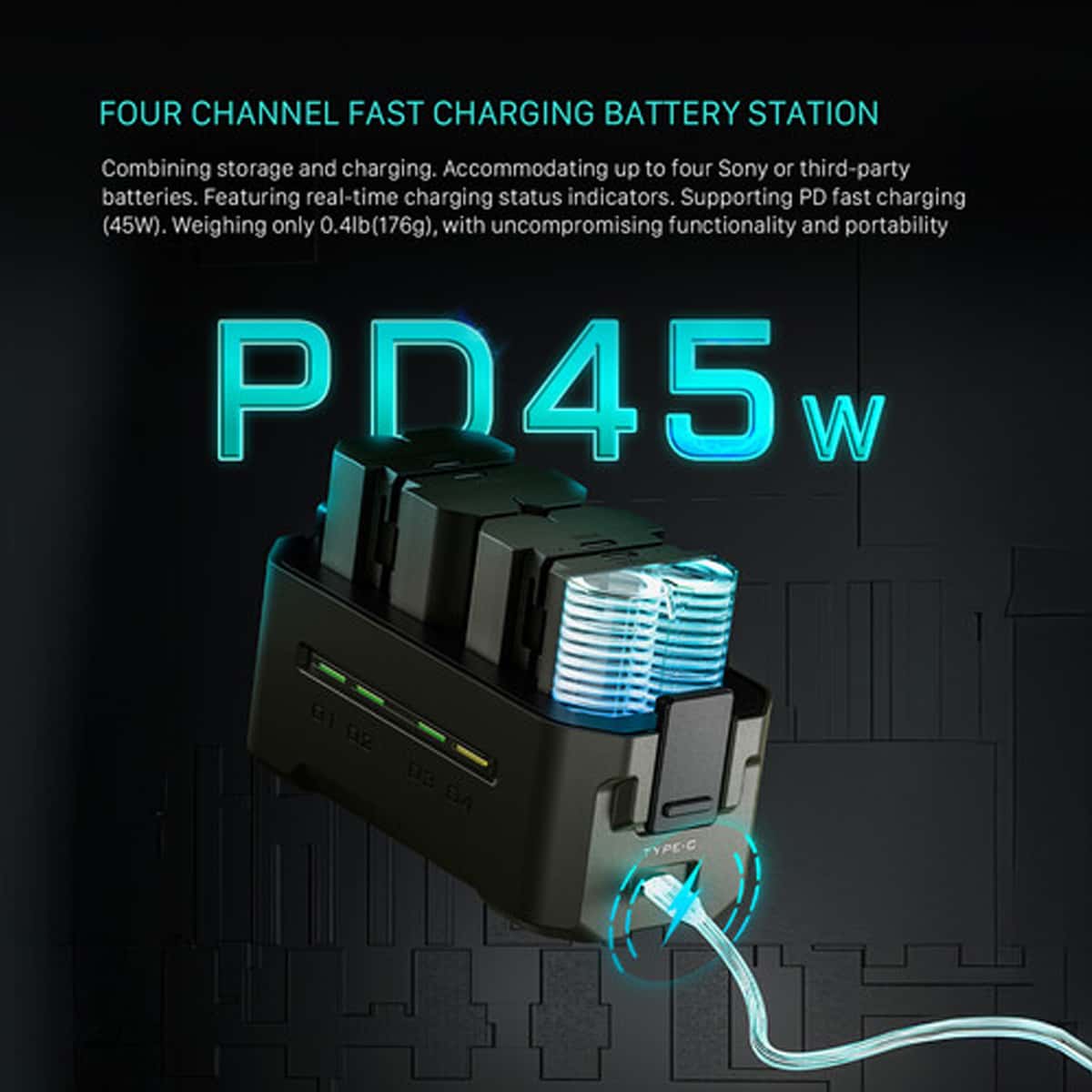 Tilta Portable Charging Station for Sony NP-FZ100 Batteries view 4