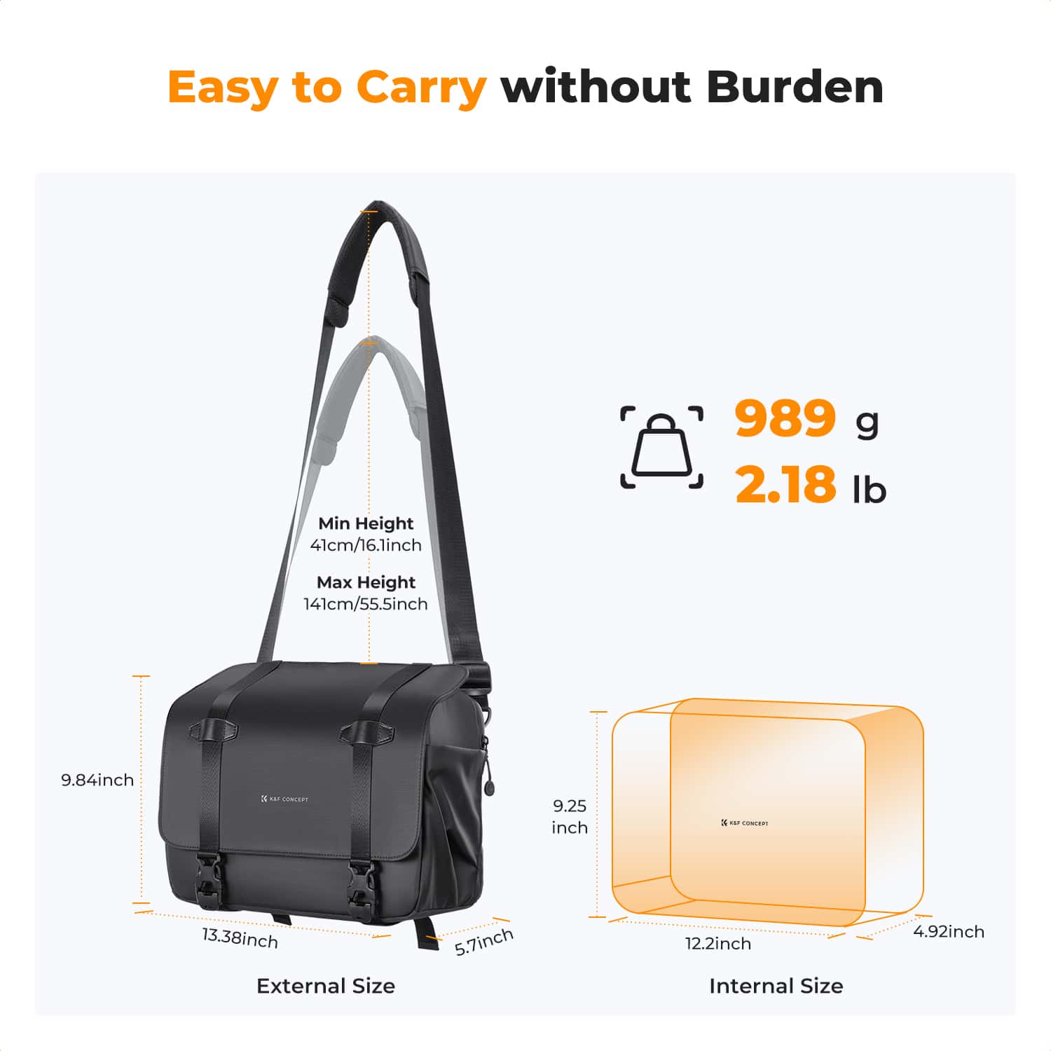 K&F Concept (KF13.163) 10L Camera Cross Body Sling Bag view 6