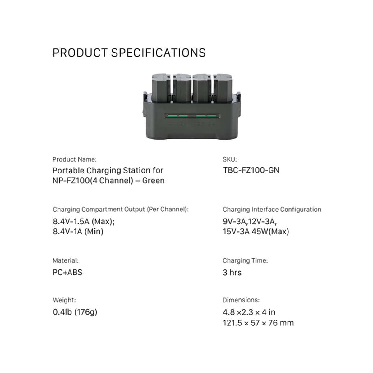 Tilta Portable Charging Station for Sony NP-FZ100 Batteries view 6