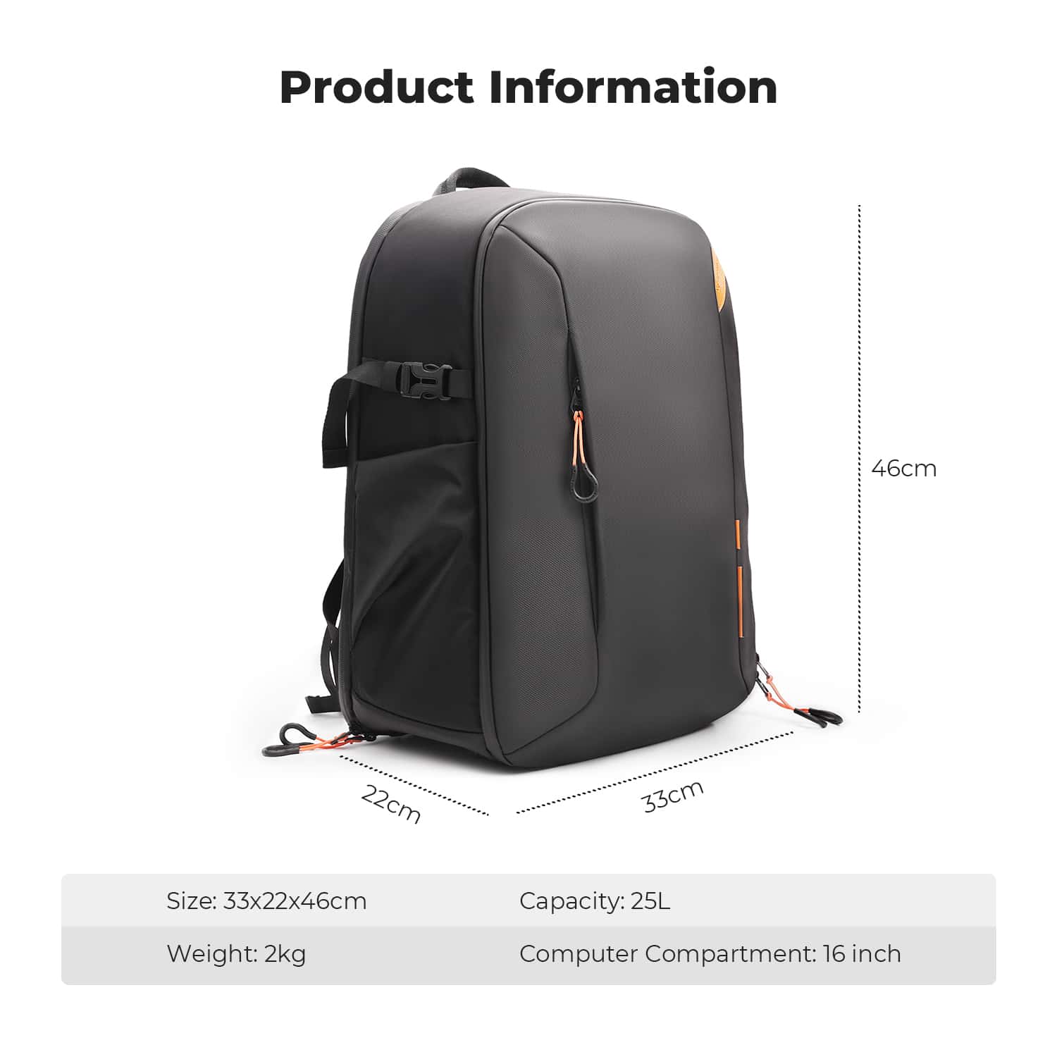 K&F Concept (KF13.210) Nature Wander 25L Camera Backpack view 12