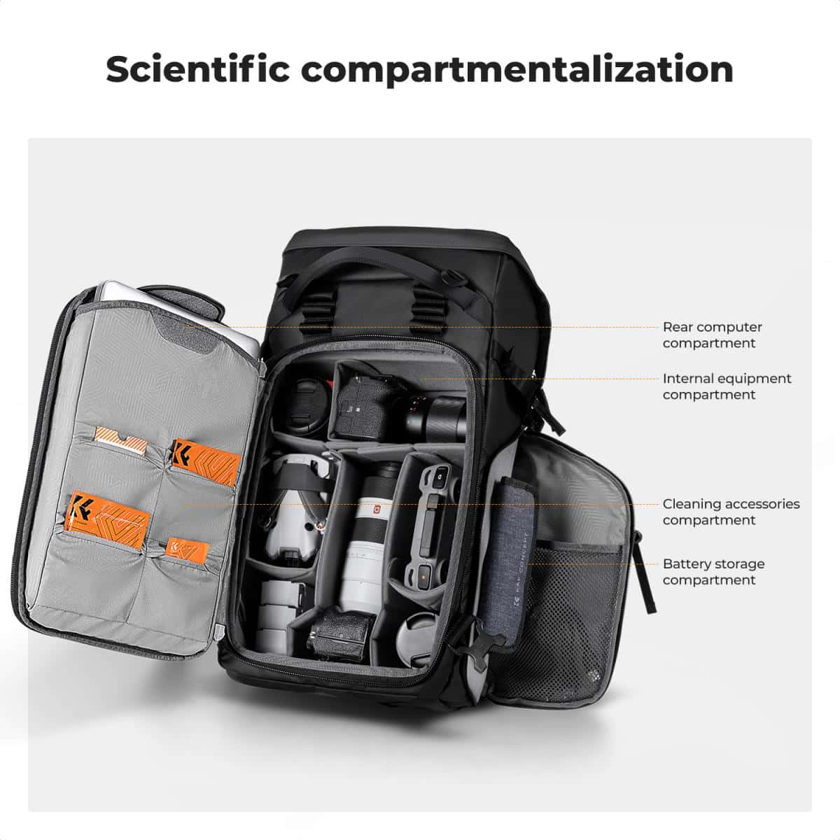 K&F Concept 30L Outdoor Adventure Camera Backpack (KF13.206V1) view 8