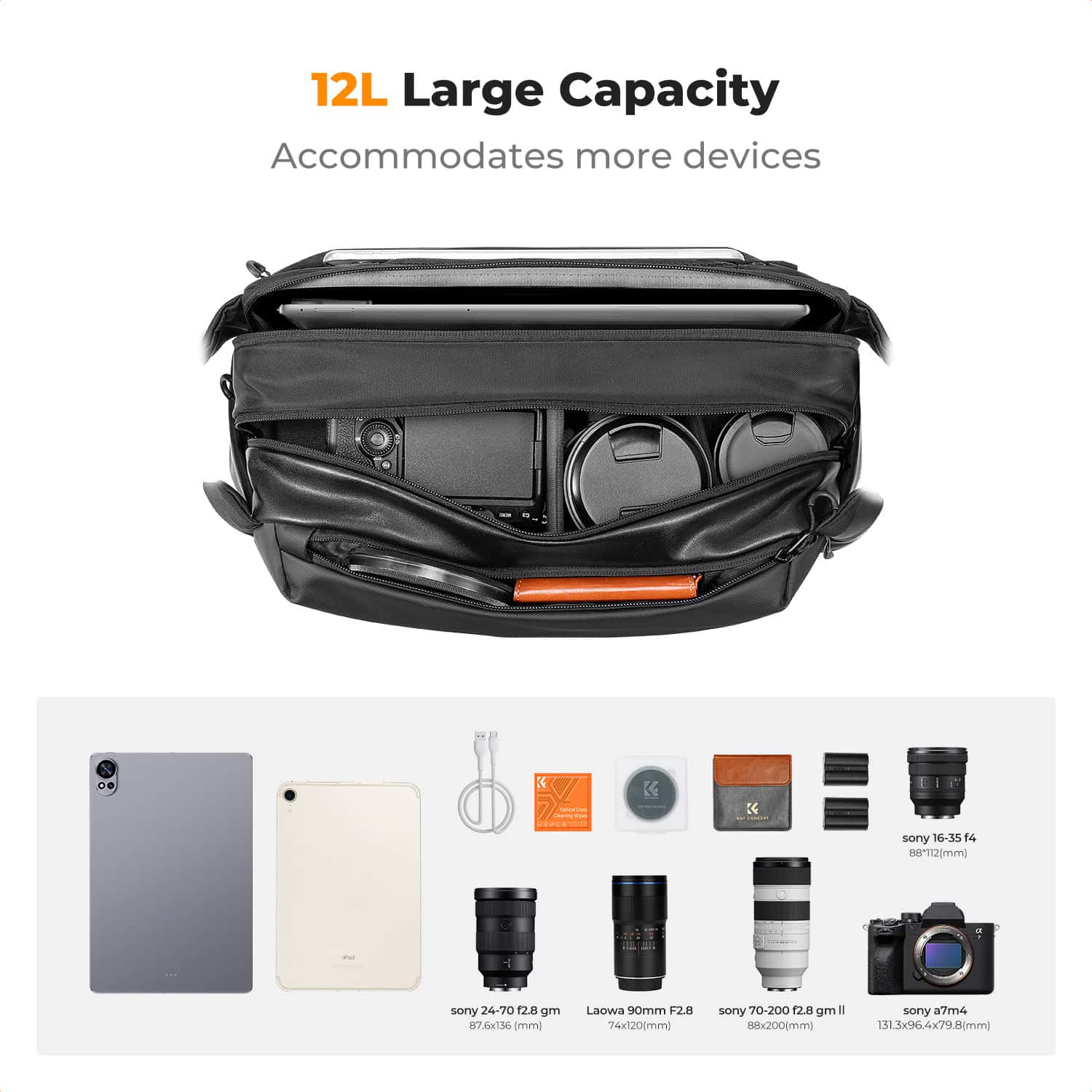 K&F Concept Camera Sling Bag (KF13.188) 4L view 2