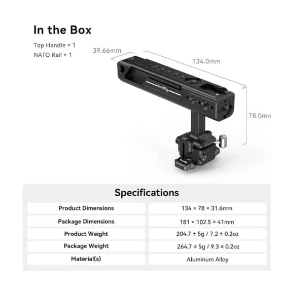 Smallrig (4175) NATO Snap-lock Top Handle view 7