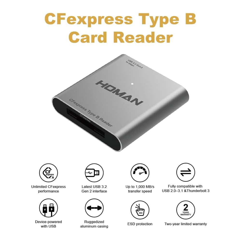 Homan CF Express Type B 10 Gbps Card Reader view 2