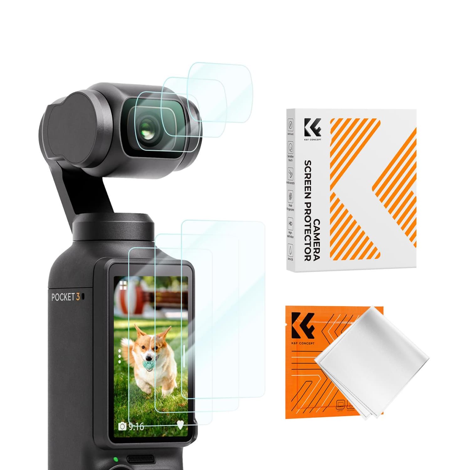 K&F Concept (SKU.2231) Screen Protector for DJI Osmo Pocket 3
