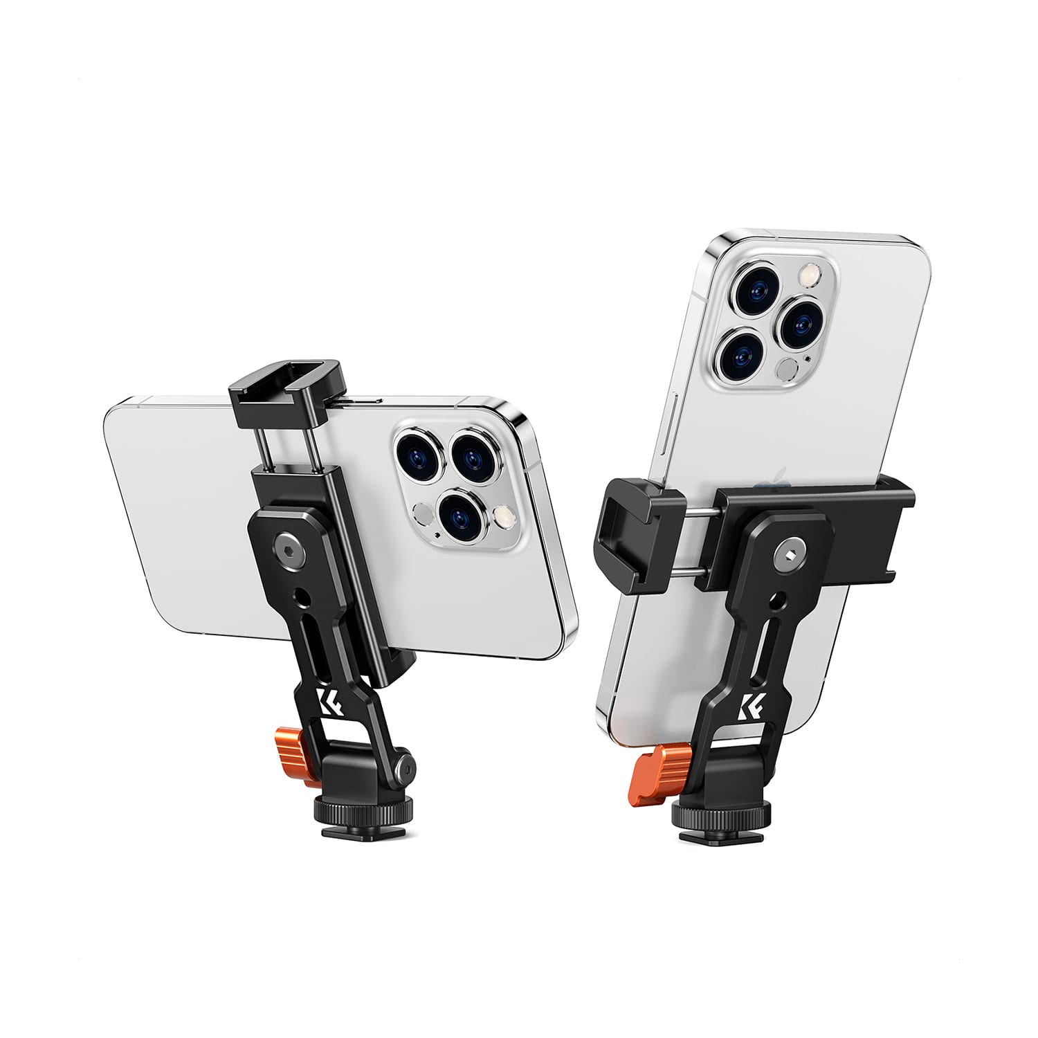 K&F Concept (KF31.094) Metal Phone Tripod Mount, Universal Smartphone Stand with 2 Cold Shoe Mount 1